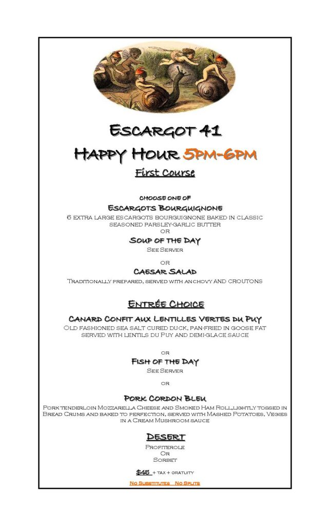 Happy Hour Menu